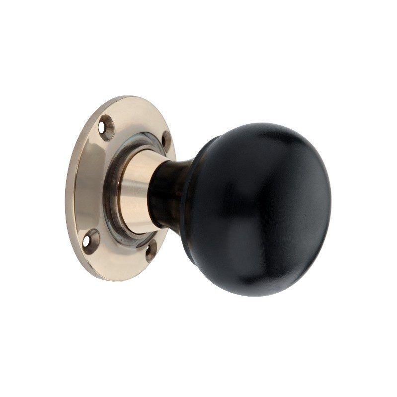 Ebony Bun Door Knob Home Decor