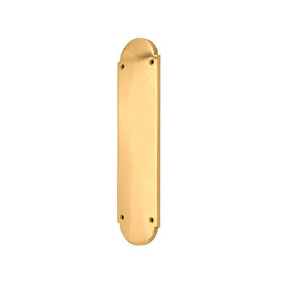 Victorian Half Round Finger Plate 300mm Polished Brass