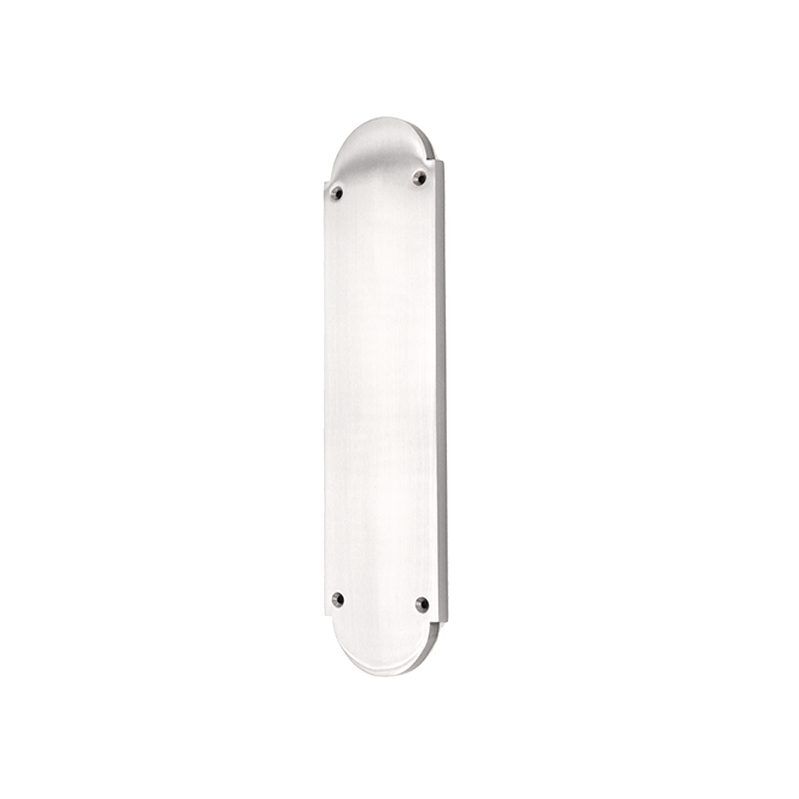 Victorian Half Round Finger Plate 300mm Polished Chrome