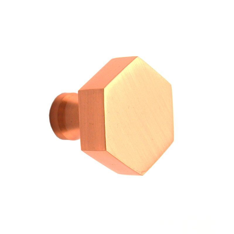 Bouton de placard hexagonal en cuivre