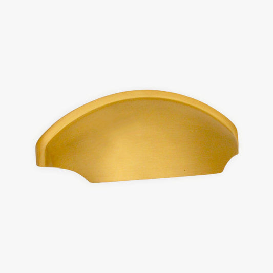 Tulip Cup Drawer Pull Satin Brass