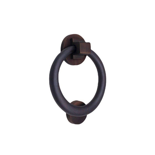 Ring-Türklopfer, 110 mm, gealterte Bronze