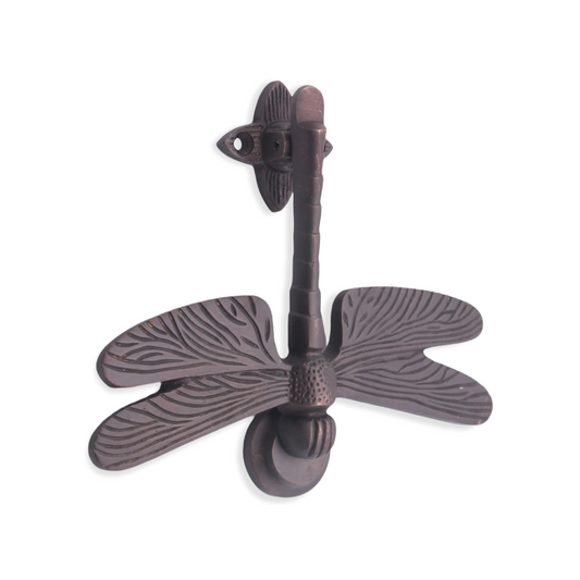 Libellen-Türklopfer aus gealterter Bronze