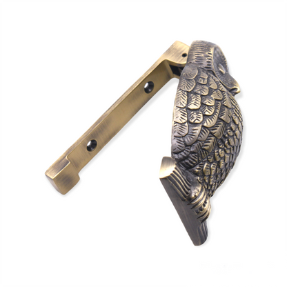 Owl Door Knocker Antique Brass