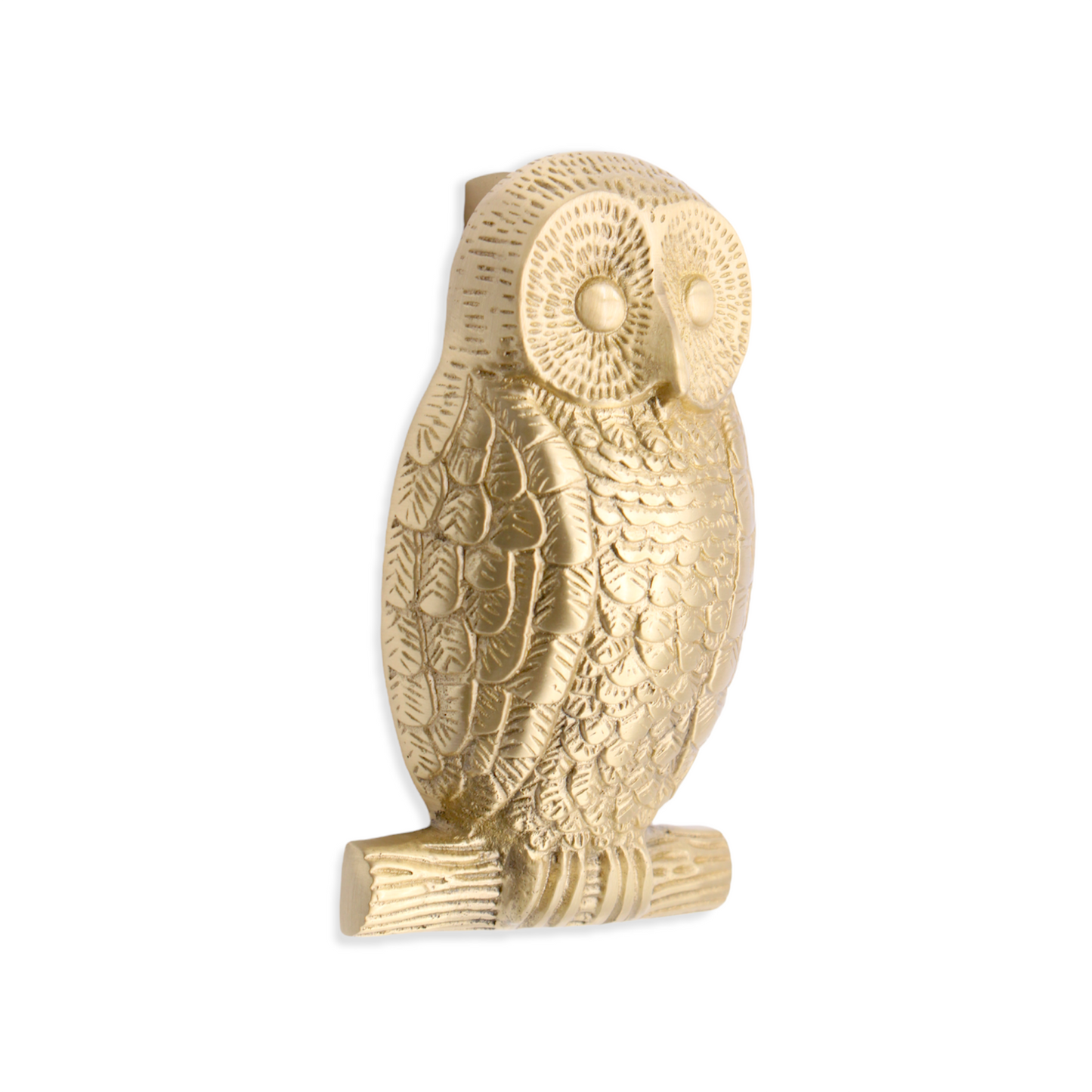 Owl Door Knocker Satin Brass