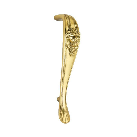 Lion Pull Handle 250mm Polished Brass