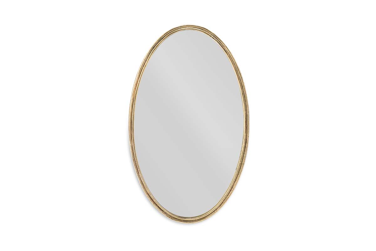 Oval on sale brass mirror